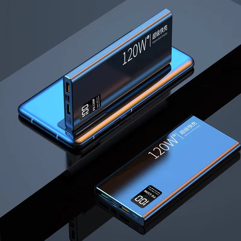 80000Mah Power Bank 120W Super Fast Charging 100% Sufficient Capacity Portable Battery Charger Digital Display for Iphone Xiaomi